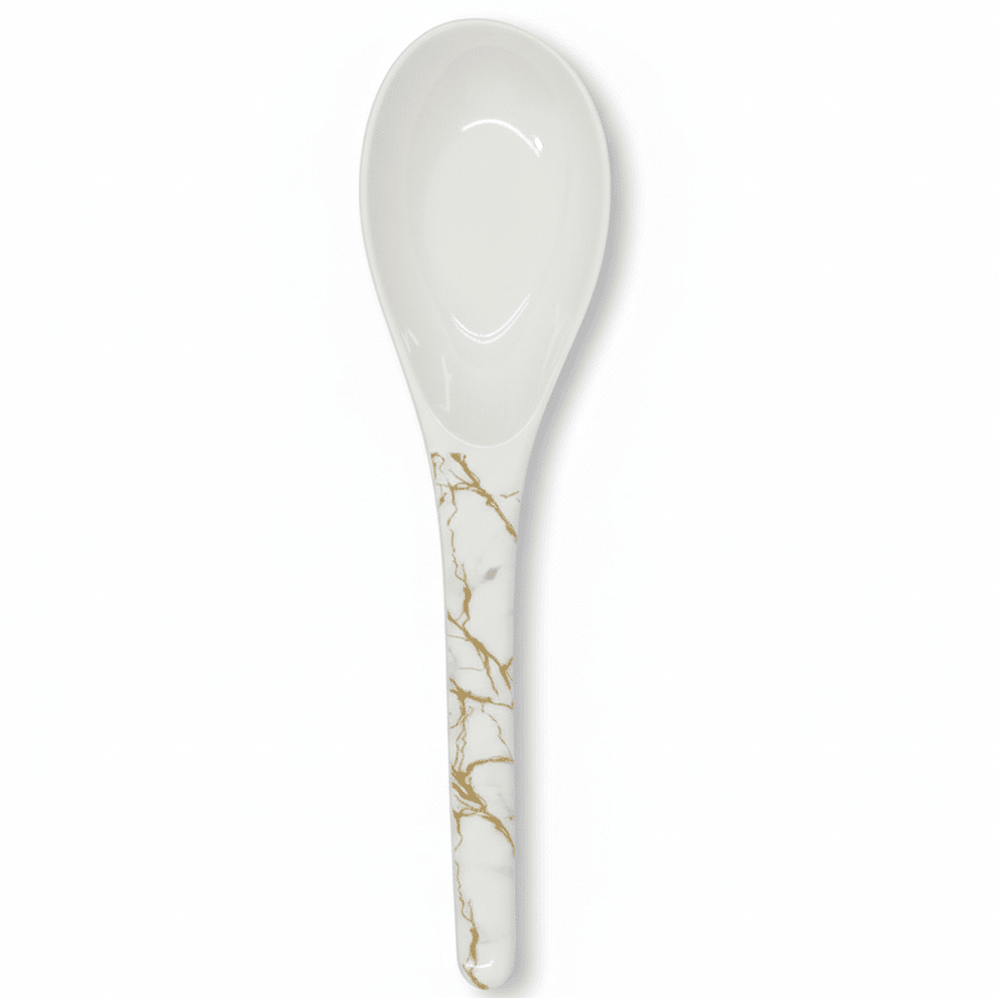 Kitchen Mark White Melamine Serving Spoon with Golden Shade Design, Heavy - Duty Kitchen Serving Utensil – 24 cm - Al Kabayel Discount CentreKitchen Mark White Melamine Serving Spoon with Golden Shade Design, Heavy - Duty Kitchen Serving Utensil – 24 cmSpatulas And SpoonsKITCHEN MARKAl Kabayel Discount Centre