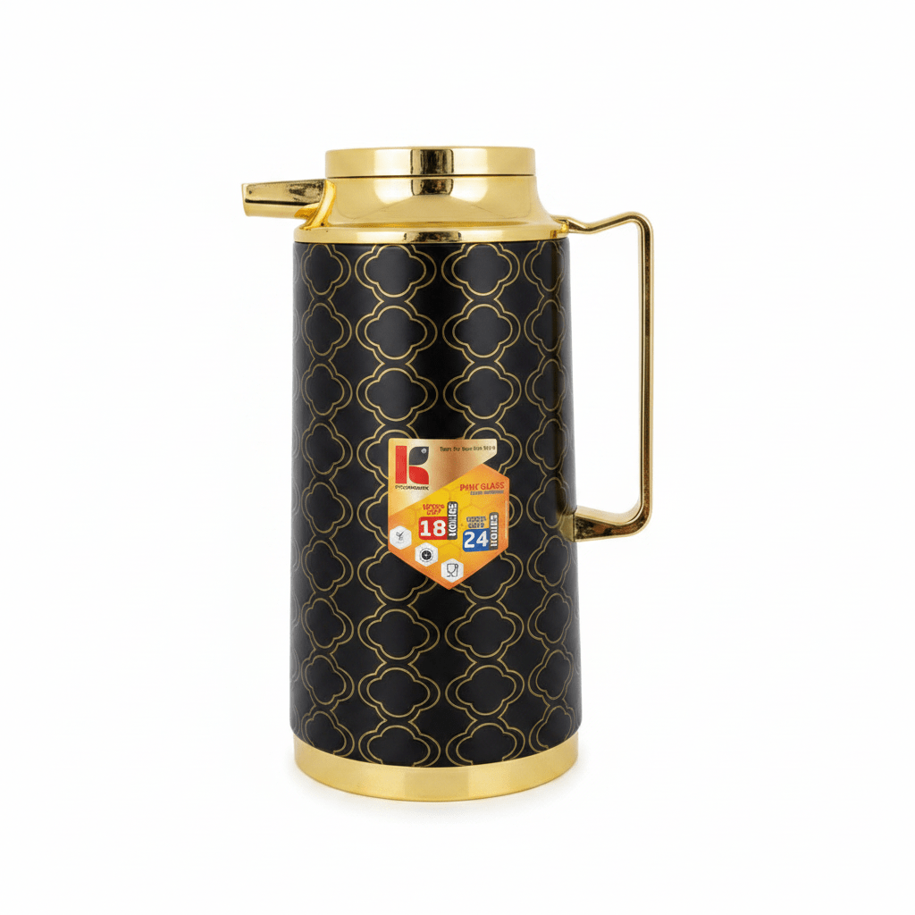 Kitchenmark Black & Gold Vacuum Flask - 1 Litre / 1.3 Litre / 1.6 Litre - Al Kabayel Discount CentreKitchenmark Black & Gold Vacuum Flask - 1 Litre / 1.3 Litre / 1.6 LitreThermosKITCHEN MARKAl Kabayel Discount Centre