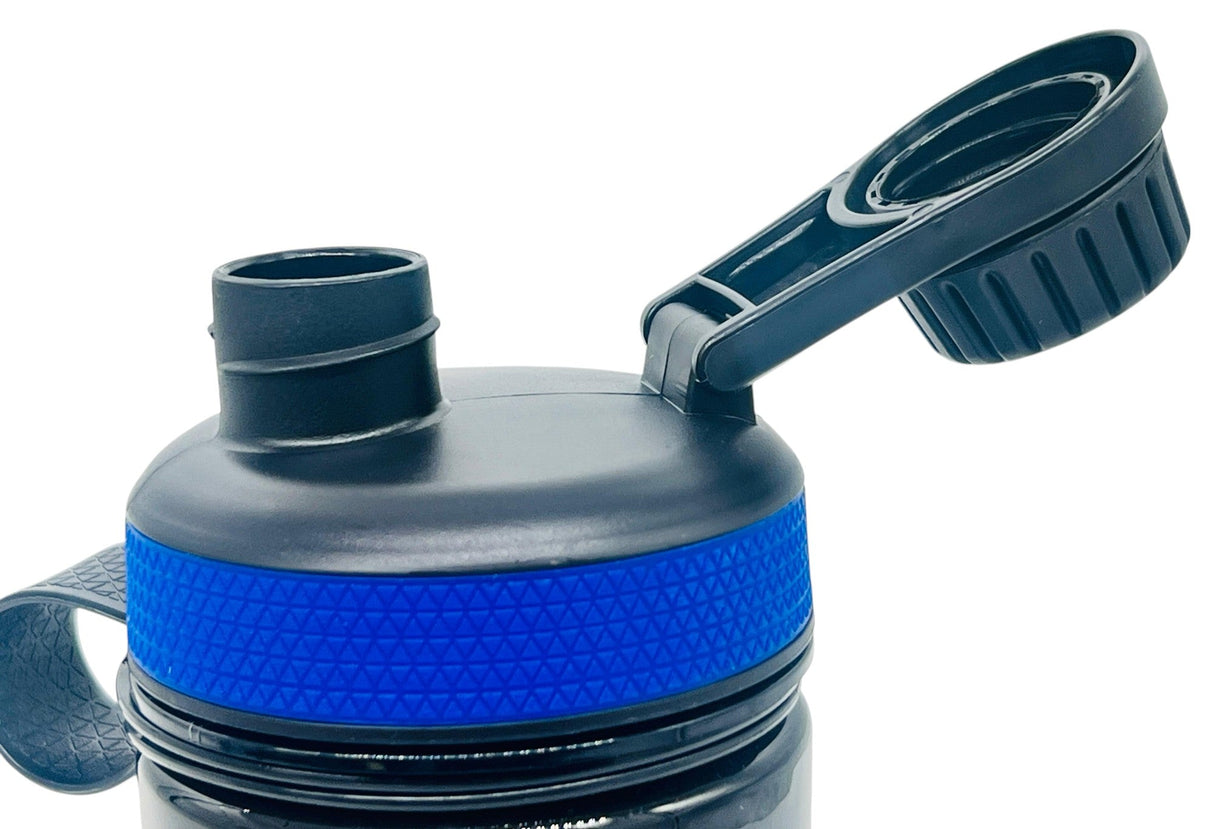 Kitchenmark Sports Plastic Water Bottle 600ml, Black - Blue - Al Kabayel Discount CentreKitchenmark Sports Plastic Water Bottle 600ml, Black - BlueWater BottlesKITCHENMARKAl Kabayel Discount Centre