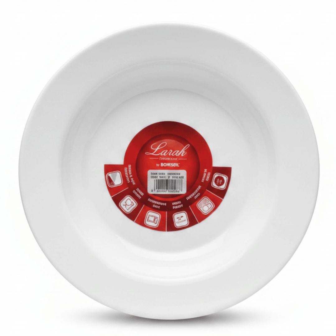 Larah Plain White Opalware Soup Plate – 9 Inch - Al Kabayel Discount CentreLarah Plain White Opalware Soup Plate – 9 InchPlatesLARAHAl Kabayel Discount Centre