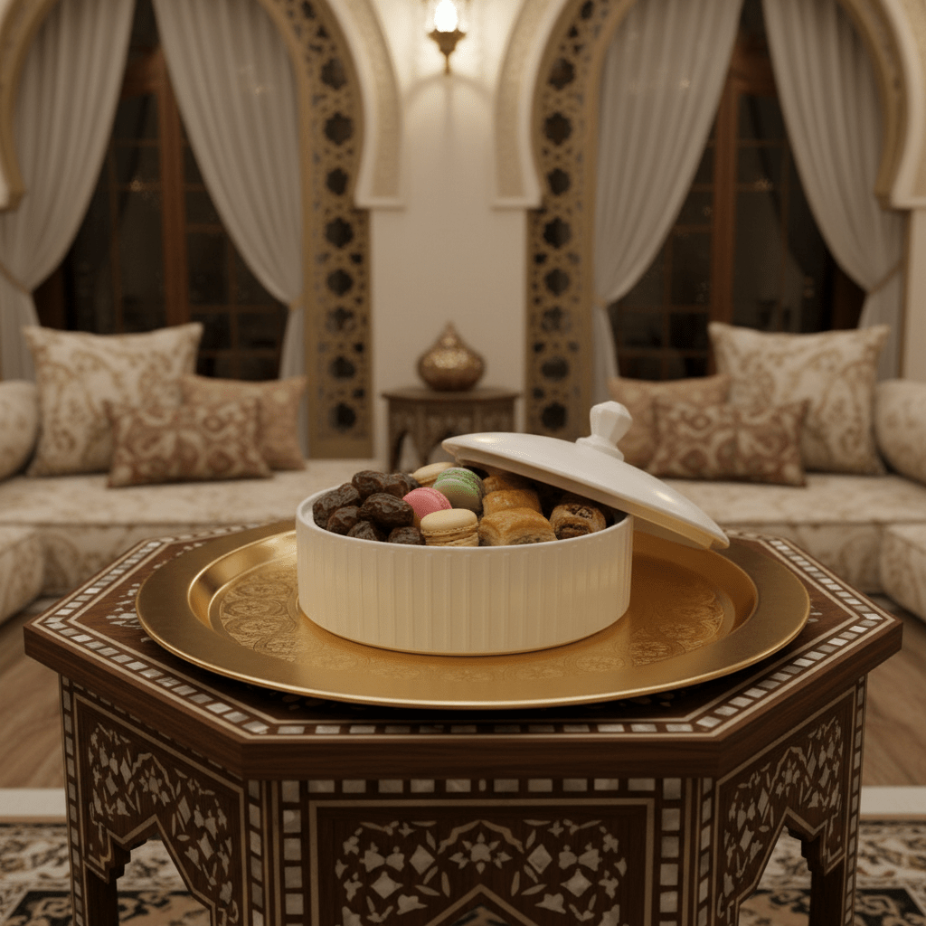 Large White Ceramic Candy Bowl with Lid – Elegant Dessert & Treat Display Bowl (9 inch) - Al Kabayel Discount CentreLarge White Ceramic Candy Bowl with Lid – Elegant Dessert & Treat Display Bowl (9 inch)Jars & Food SaversAKDCAl Kabayel Discount Centre