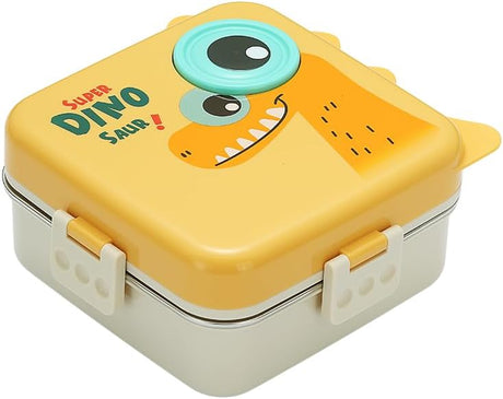 LAX SON Super Dino Individual Seal Lunch Box 1120ml + 70ml Yellow - Al Kabayel Discount CentreLAX SON Super Dino Individual Seal Lunch Box 1120ml + 70ml YellowFood ContainersLAX SONAl Kabayel Discount Centre