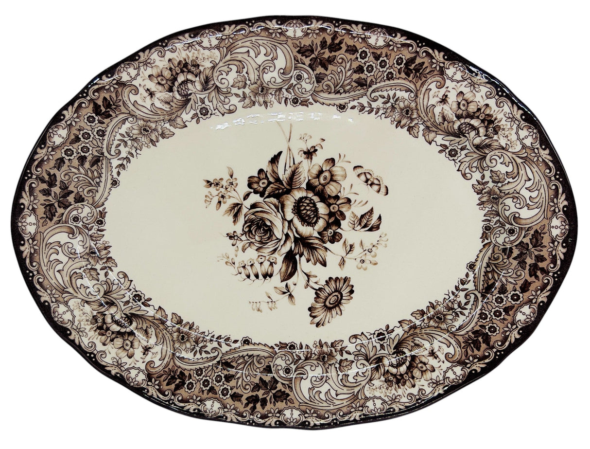 Legend Ceramic Oval Platter 14"*10.5", Divine Brown - SH52465 - Al Kabayel Discount CentreLegend Ceramic Oval Platter 14"*10.5", Divine Brown - SH52465Serving TraysLEGENDAl Kabayel Discount Centre