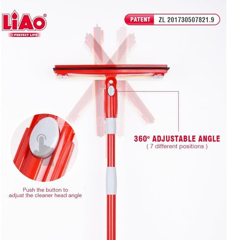 LiAo B130012 Window Cleaner with Metal Handle, 12 - Inch Cleaning Head, Red/Grey - Al Kabayel Discount CentreLiAo B130012 Window Cleaner with Metal Handle, 12 - Inch Cleaning Head, Red/GreyCleaning SuppliesLIAOAl Kabayel Discount Centre
