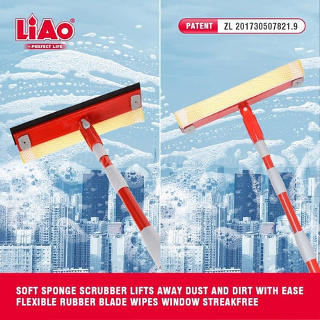LiAo B130012 Window Cleaner with Metal Handle, 12 - Inch Cleaning Head, Red/Grey - Al Kabayel Discount CentreLiAo B130012 Window Cleaner with Metal Handle, 12 - Inch Cleaning Head, Red/GreyCleaning SuppliesLIAOAl Kabayel Discount Centre