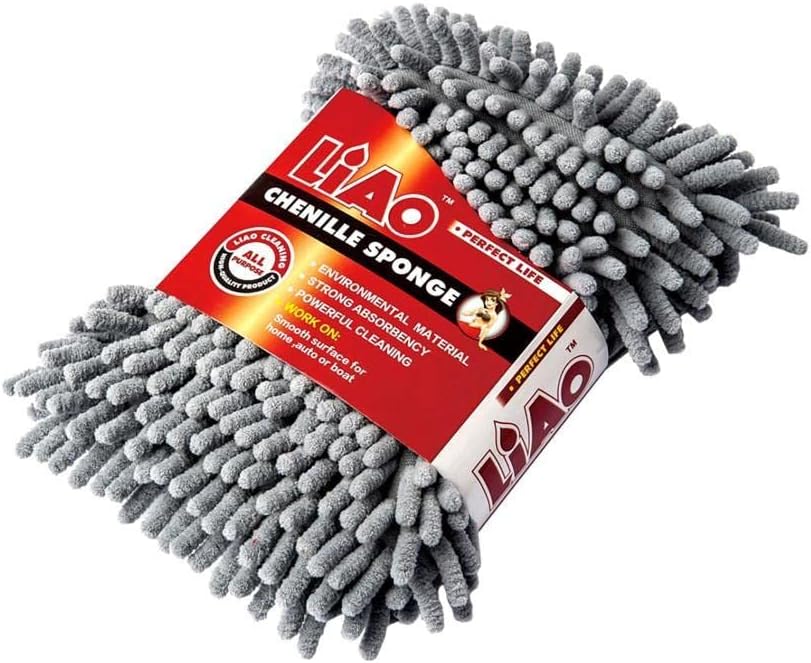 LiAo Microfiber Chenille Sponge Car Washing Multipurpose Use Scratch & Lint Free Kitchen Clothes Sink Cleaning Home Improvement Household Cleaners Handheld Sponges - Al Kabayel Discount CentreLiAo Microfiber Chenille Sponge Car Washing Multipurpose Use Scratch & Lint Free Kitchen Clothes Sink Cleaning Home Improvement Household Cleaners Handheld SpongesHome SuppliesLIAOAl Kabayel Discount Centre