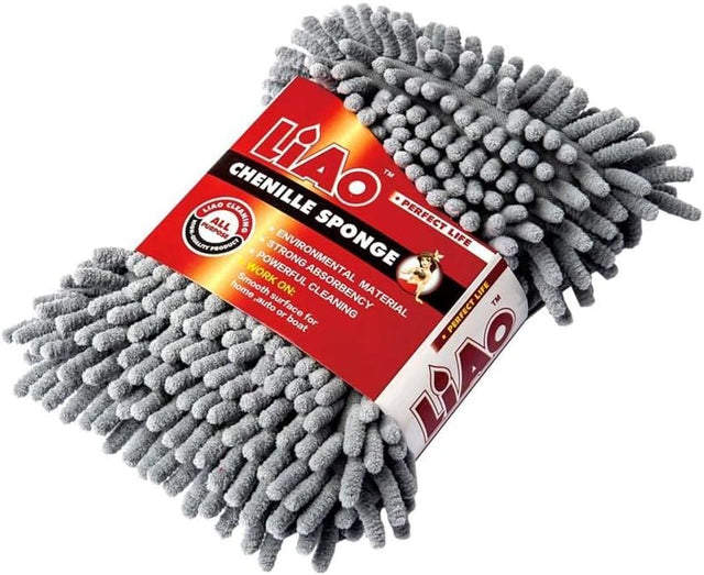 LiAo Microfiber Chenille Sponge Car Washing Multipurpose Use Scratch & Lint Free Kitchen Clothes Sink Cleaning Home Improvement Household Cleaners Handheld Sponges - Al Kabayel Discount CentreLiAo Microfiber Chenille Sponge Car Washing Multipurpose Use Scratch & Lint Free Kitchen Clothes Sink Cleaning Home Improvement Household Cleaners Handheld SpongesHome SuppliesLIAOAl Kabayel Discount Centre