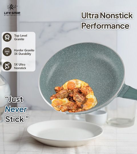 Life Smile 3pcs Fry Pan Set Includes 20cm Fry Pan, 24cm Fry Pan, 28cm Fry Pan, Multi Layer Non Stick Granite Coating Fry Pan Set, PFOA Free, Induction Base, Green - 7FP7SET - Al Kabayel Discount CentreLife Smile 3pcs Fry Pan Set Includes 20cm Fry Pan, 24cm Fry Pan, 28cm Fry Pan, Multi Layer Non Stick Granite Coating Fry Pan Set, PFOA Free, Induction Base, Green - 7FP7SETFrying Pans & SkilletsLIFE SMILEAl Kabayel Discount Centre