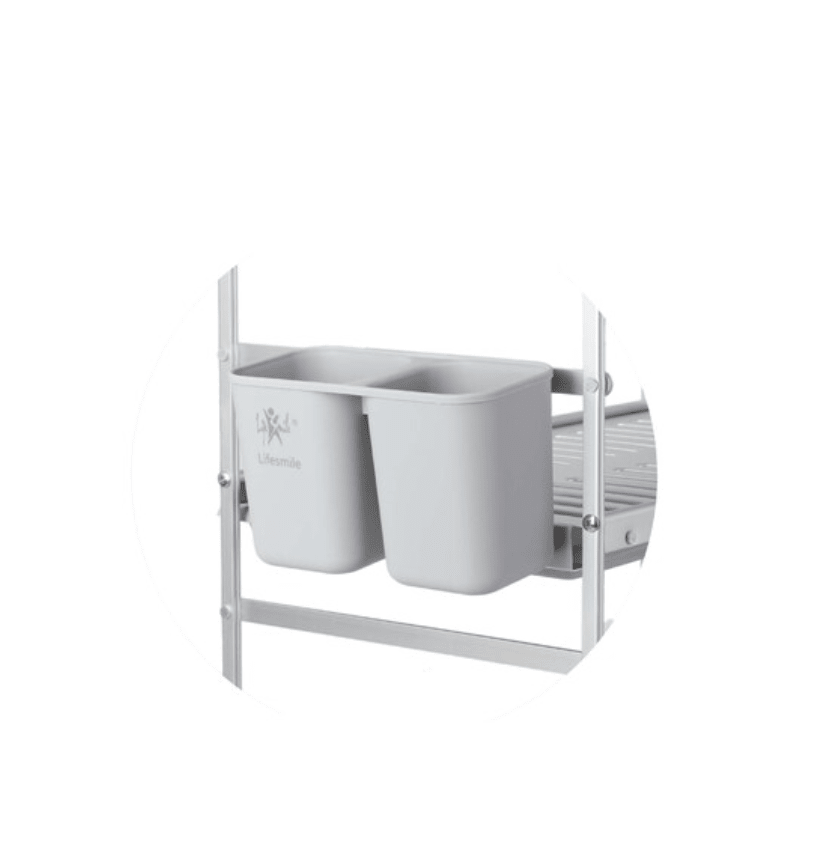 Life Smile Dish Rack - 3 Tier Countertop Dish Drying Stand With Removable Drip Tray - Pure Aluminum with Cutlery Holder and Cups Holder - Anti Slip and Rust Proof Dish Drainer 62.9cmX25cmX51.7cm - silver - Al Kabayel Discount CentreLife Smile Dish Rack - 3 Tier Countertop Dish Drying Stand With Removable Drip Tray - Pure Aluminum with Cutlery Holder and Cups Holder - Anti Slip and Rust Proof Dish Drainer 62.9cmX25cmX51.7cm - silverOrganizers & AccessoriesLIFE SMILEAl Kabayel Discount Centre
