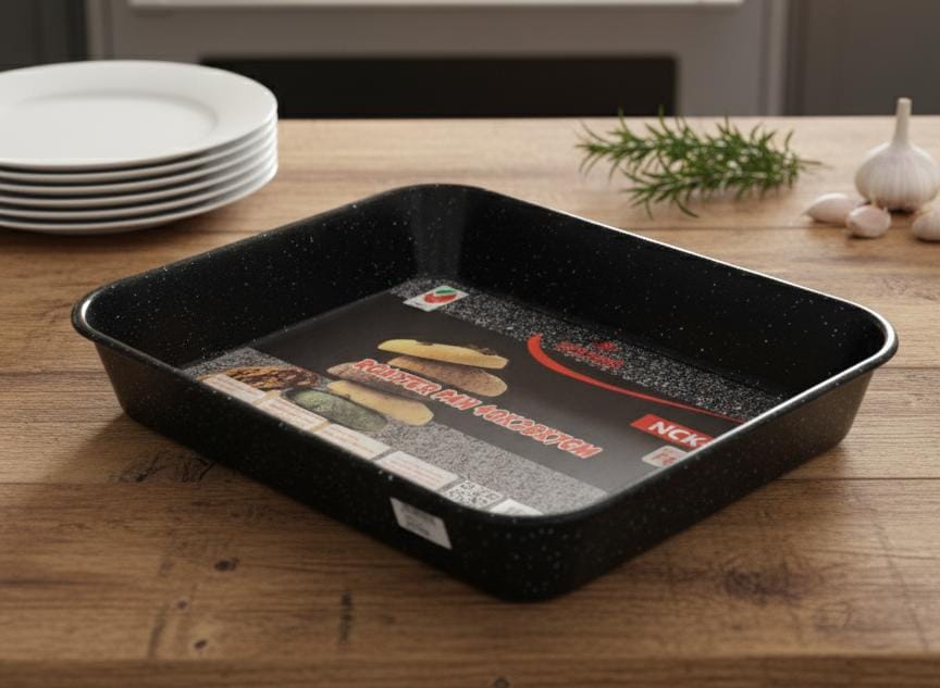 LIFE SMILE Non - Stick Roaster Pan 40×28×7 cm – Granite Design Heavy Carbon Steel Baking Tray for Everyday Cooking - Al Kabayel Discount CentreLIFE SMILE Non - Stick Roaster Pan 40×28×7 cm – Granite Design Heavy Carbon Steel Baking Tray for Everyday CookingFrying Pans & SkilletsLIFE SMILEAl Kabayel Discount Centre