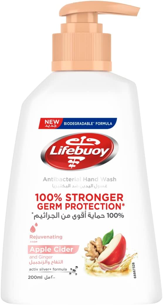 Lifebuoy Apple Cider and Ginger Anti - Bacterial Hand Wash, 200ml - Al Kabayel Discount CentreLifebuoy Apple Cider and Ginger Anti - Bacterial Hand Wash, 200mlHandwashLIFEBUOYAl Kabayel Discount Centre