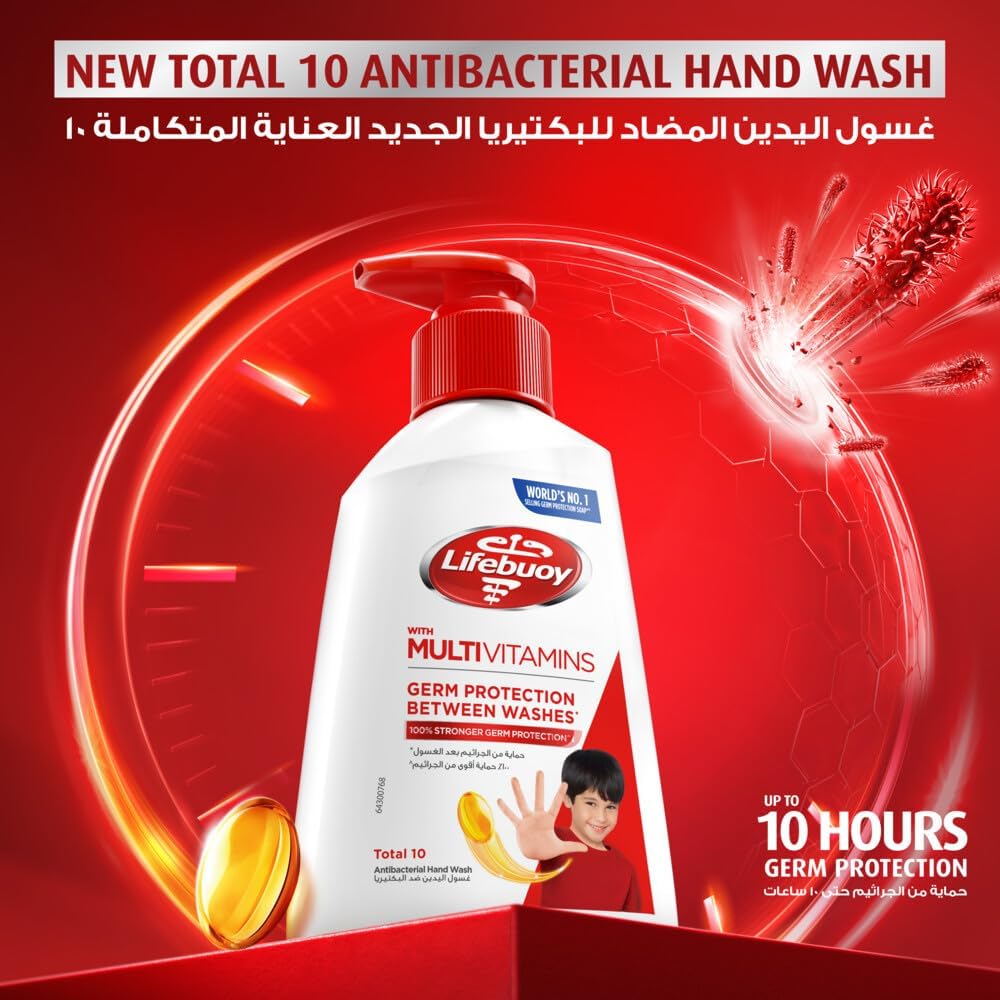 Lifebuoy Hand Wash, Total 10, for 100% stronger germ protection in 10 seconds, 200ml - Al Kabayel Discount CentreLifebuoy Hand Wash, Total 10, for 100% stronger germ protection in 10 seconds, 200mlHandwashLIFEBUOYAl Kabayel Discount Centre
