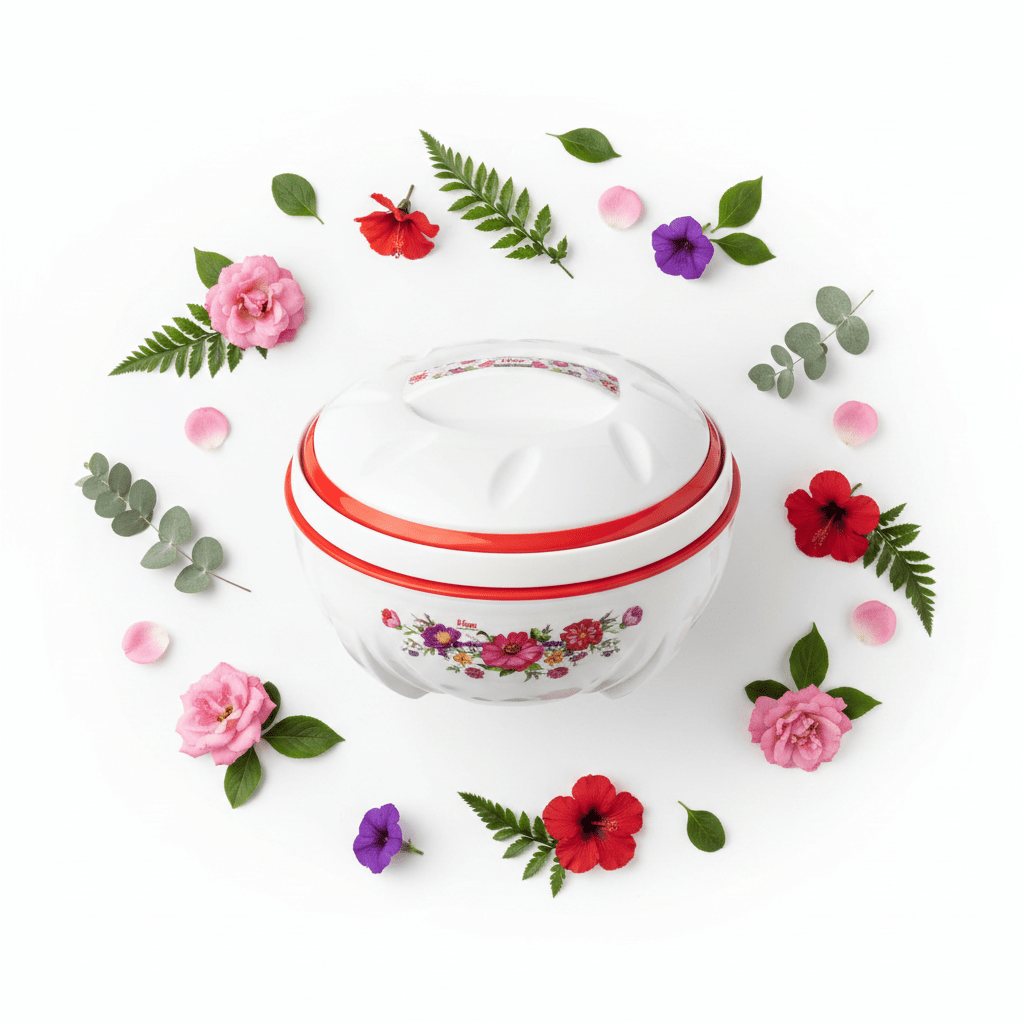 Livon Insulated Hotpot 1000ml | White & Red Floral Design - Al Kabayel Discount CentreLivon Insulated Hotpot 1000ml | White & Red Floral DesignCasserolesLIVONAl Kabayel Discount Centre