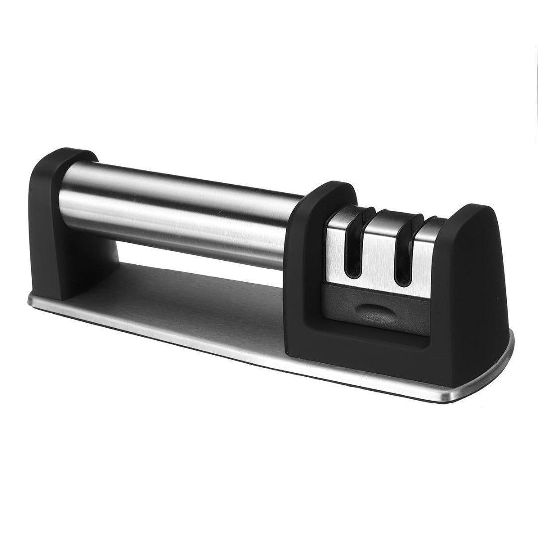 LMYH Stainless Steel Kitchen Knife Sharpener 206mm*65mm*64mm, Black - Al Kabayel Discount CentreLMYH Stainless Steel Kitchen Knife Sharpener 206mm*65mm*64mm, BlackKitchen Utensils & GadgetsLMYHAl Kabayel Discount Centre
