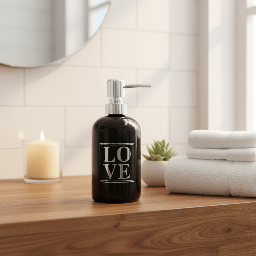 LOVE Ceramic & Plastic Liquid Soap Dispenser – 400m -Black / White - Al Kabayel Discount CentreLOVE Ceramic & Plastic Liquid Soap Dispenser – 400m -Black / WhiteHolders & DispensersAKDCAl Kabayel Discount Centre