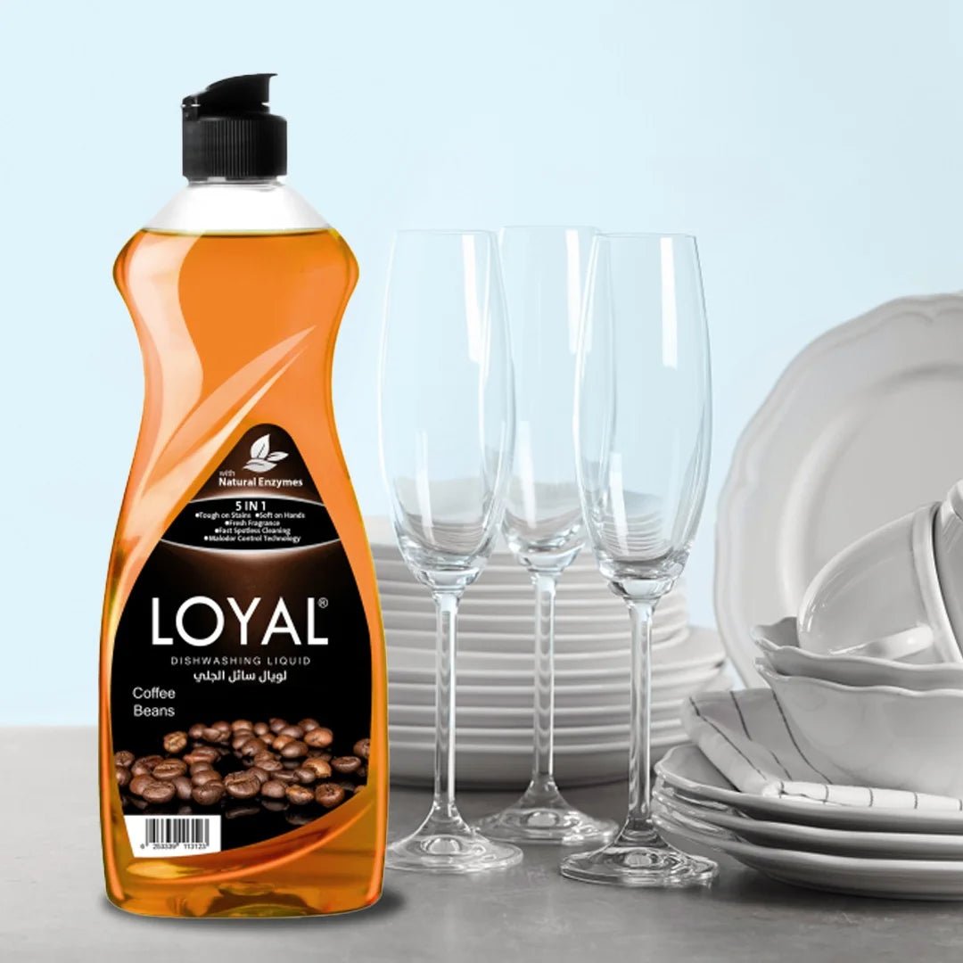 Loyal 5 - in - 1 Dishwashing Liquid 700ml - Coffee Beans, Tough on Stains, Malodor Control Technology - Al Kabayel Discount CentreLoyal 5 - in - 1 Dishwashing Liquid 700ml - Coffee Beans, Tough on Stains, Malodor Control TechnologyHousehold CleaningLOYALAl Kabayel Discount Centre