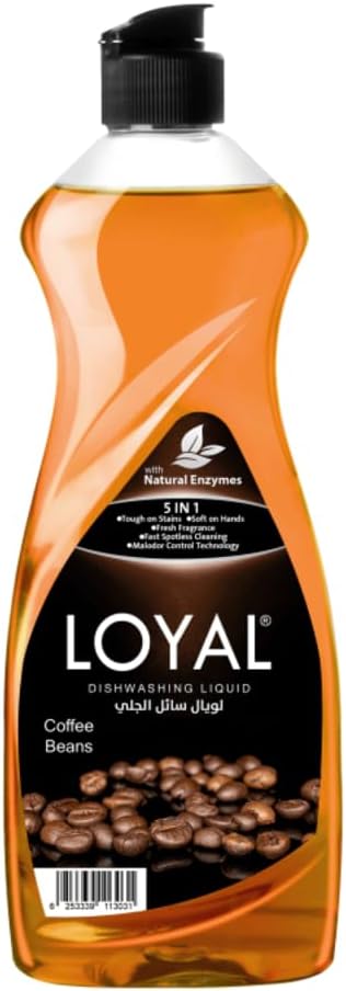 Loyal 5 - in - 1 Dishwashing Liquid 700ml - Coffee Beans, Tough on Stains, Malodor Control Technology - Al Kabayel Discount CentreLoyal 5 - in - 1 Dishwashing Liquid 700ml - Coffee Beans, Tough on Stains, Malodor Control TechnologyHousehold CleaningLOYALAl Kabayel Discount Centre