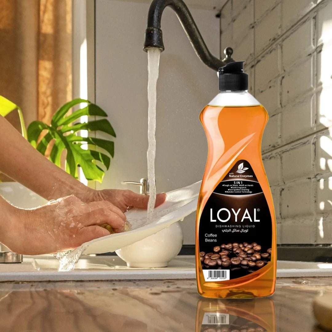 Loyal 5 - in - 1 Dishwashing Liquid 700ml - Coffee Beans, Tough on Stains, Malodor Control Technology - Al Kabayel Discount CentreLoyal 5 - in - 1 Dishwashing Liquid 700ml - Coffee Beans, Tough on Stains, Malodor Control TechnologyHousehold CleaningLOYALAl Kabayel Discount Centre