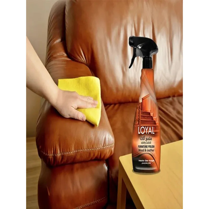 Loyal Furniture Polish Wood & Leather 500ml, Protection - Clean - Brightness - Al Kabayel Discount CentreLoyal Furniture Polish Wood & Leather 500ml, Protection - Clean - BrightnessHousehold CleaningLOYALAl Kabayel Discount Centre