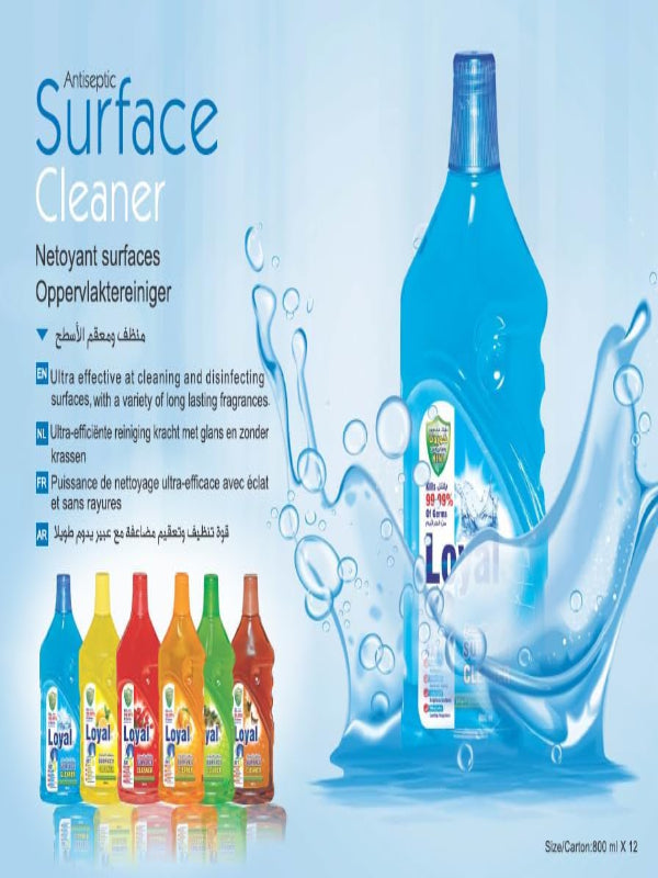 Loyal Surface Cleaner 800ml - Lavender & Jasmine, Disinfectant, Removes Stain, Brightens Surfaces, Lasting Fragrance - Al Kabayel Discount CentreLoyal Surface Cleaner 800ml - Lavender & Jasmine, Disinfectant, Removes Stain, Brightens Surfaces, Lasting FragranceHousehold CleaningLOYALAl Kabayel Discount Centre