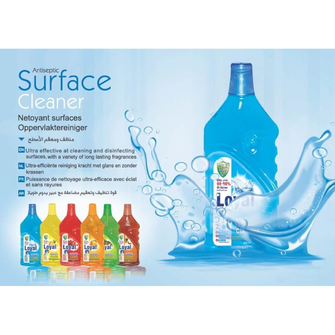 Loyal Surface Cleaner 800ml - Spring Time, Disinfectant, Removes Stain, Brightens Surfaces, Lasting Fragrance - Al Kabayel Discount CentreLoyal Surface Cleaner 800ml - Spring Time, Disinfectant, Removes Stain, Brightens Surfaces, Lasting FragranceHousehold CleaningLOYALAl Kabayel Discount Centre