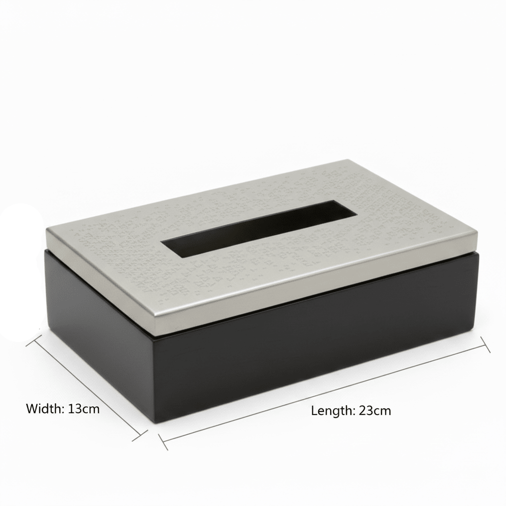 Luhpar Brushed Silver Stainless Steel Rectangular Tissue Box with Wooden Base - 23×13×7 cm - Al Kabayel Discount CentreLuhpar Brushed Silver Stainless Steel Rectangular Tissue Box with Wooden Base - 23×13×7 cmNapkin Holders & Tissue BoxLUHPARAl Kabayel Discount Centre