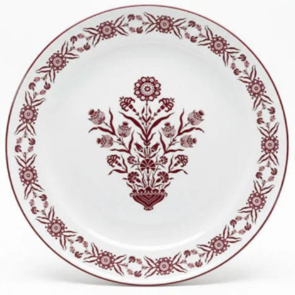 Luhpar Extra - Large White Ceramic Dinner Plate with Red Floral Design – 31 cm Full Meal Plate - Al Kabayel Discount CentreLuhpar Extra - Large White Ceramic Dinner Plate with Red Floral Design – 31 cm Full Meal PlatePlatesLUHPARAl Kabayel Discount Centre