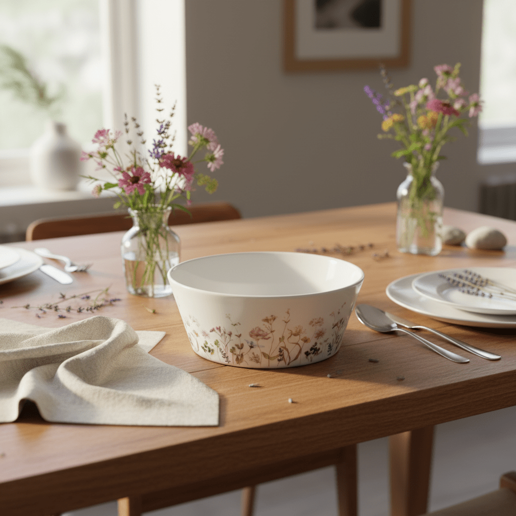 Luhpar Floral Ceramic Medium Serving Bowl – 17.5 cm, White Dining Bowl - Al Kabayel Discount CentreLuhpar Floral Ceramic Medium Serving Bowl – 17.5 cm, White Dining BowlBowlsLUHPARAl Kabayel Discount Centre