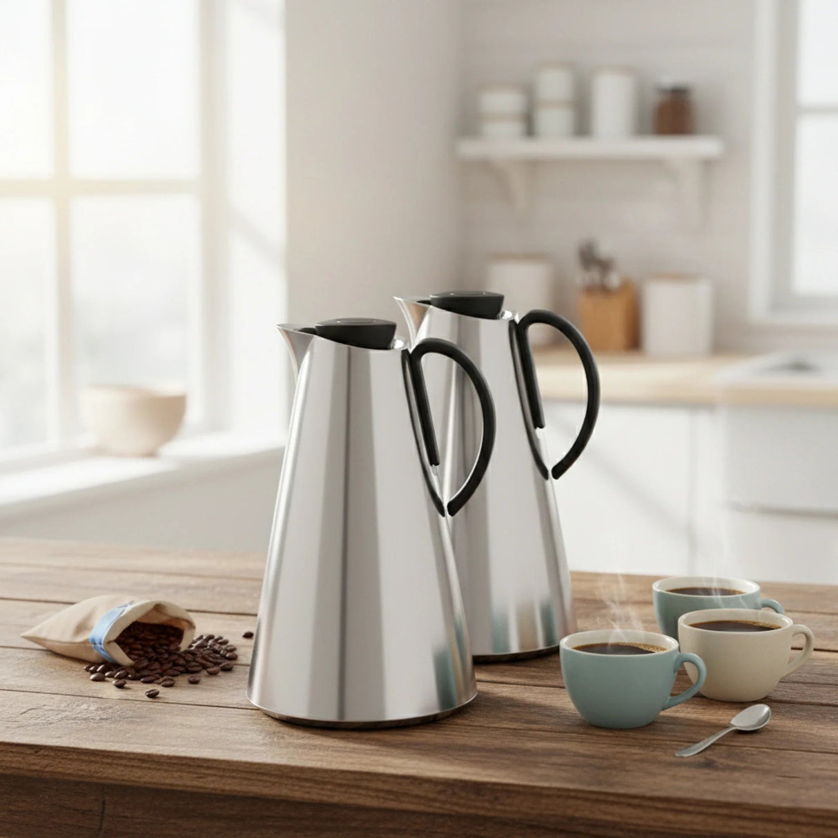 Luhpar HS - 2505 Vacuum Flask 2 - Piece Set (1.0 L + 1.0 L) – White with Black HandleHS - 2502 Vacuum Flask 2 - Piece Set (1.0 L + 1.0 L) – Matt Silver with Black Handle - Al Kabayel Discount CentreLuhpar HS - 2505 Vacuum Flask 2 - Piece Set (1.0 L + 1.0 L) – White with Black HandleHS - 2502 Vacuum Flask 2 - Piece Set (1.0 L + 1.0 L) – Matt Silver with Black HandleThermosLUHPARAl Kabayel Discount Centre