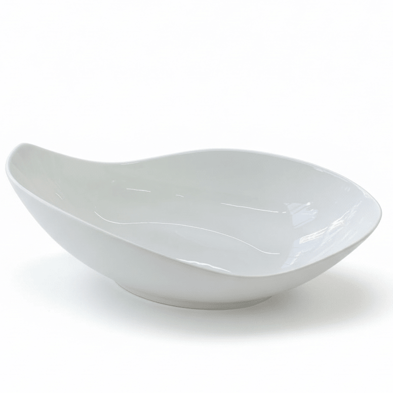 Luhpar Large White Porcelain Leaf Design Serving Bowl – Elegant Decorative Bowl for Salads, Snacks, Fruits & Party Serving – 16 Inch - Al Kabayel Discount CentreLuhpar Large White Porcelain Leaf Design Serving Bowl – Elegant Decorative Bowl for Salads, Snacks, Fruits & Party Serving – 16 InchServing TraysLUHPARAl Kabayel Discount Centre