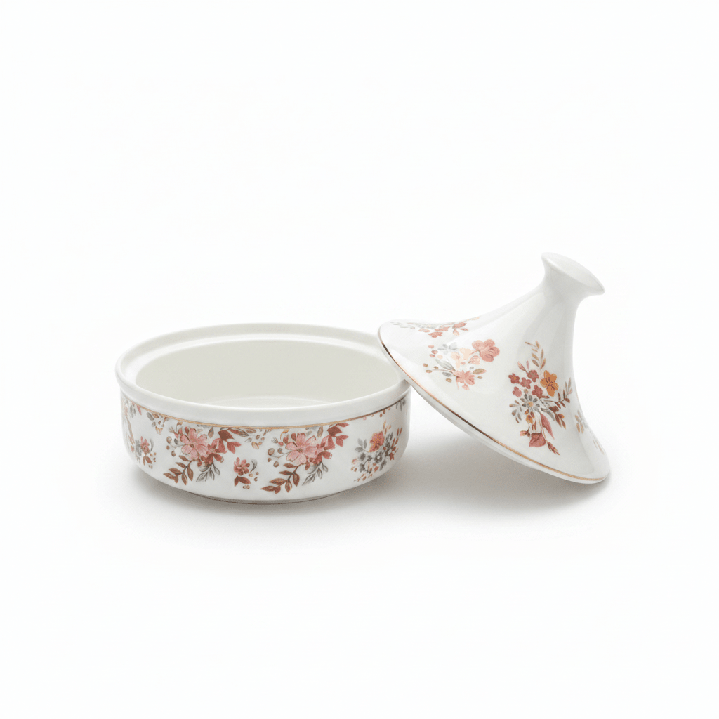 Luhpar Mini Ceramic Sugar Pot Server with Traditional Floral Motif and Lid for Serving Snacks and Sweets – 15×15 cm - Al Kabayel Discount CentreLuhpar Mini Ceramic Sugar Pot Server with Traditional Floral Motif and Lid for Serving Snacks and Sweets – 15×15 cmJars & Food SaversLUHPARAl Kabayel Discount Centre