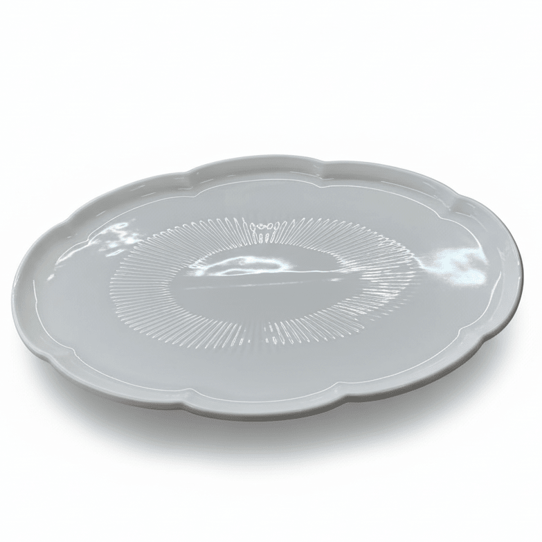 Luhpar Minimalist White Ceramic Oval Serving Plate – Premium Porcelain Platter for Appetizers, Sushi, Desserts & Side Dishes – 14.25 × 8.85 cm - Al Kabayel Discount CentreLuhpar Minimalist White Ceramic Oval Serving Plate – Premium Porcelain Platter for Appetizers, Sushi, Desserts & Side Dishes – 14.25 × 8.85 cmServing TraysLUHPARAl Kabayel Discount Centre