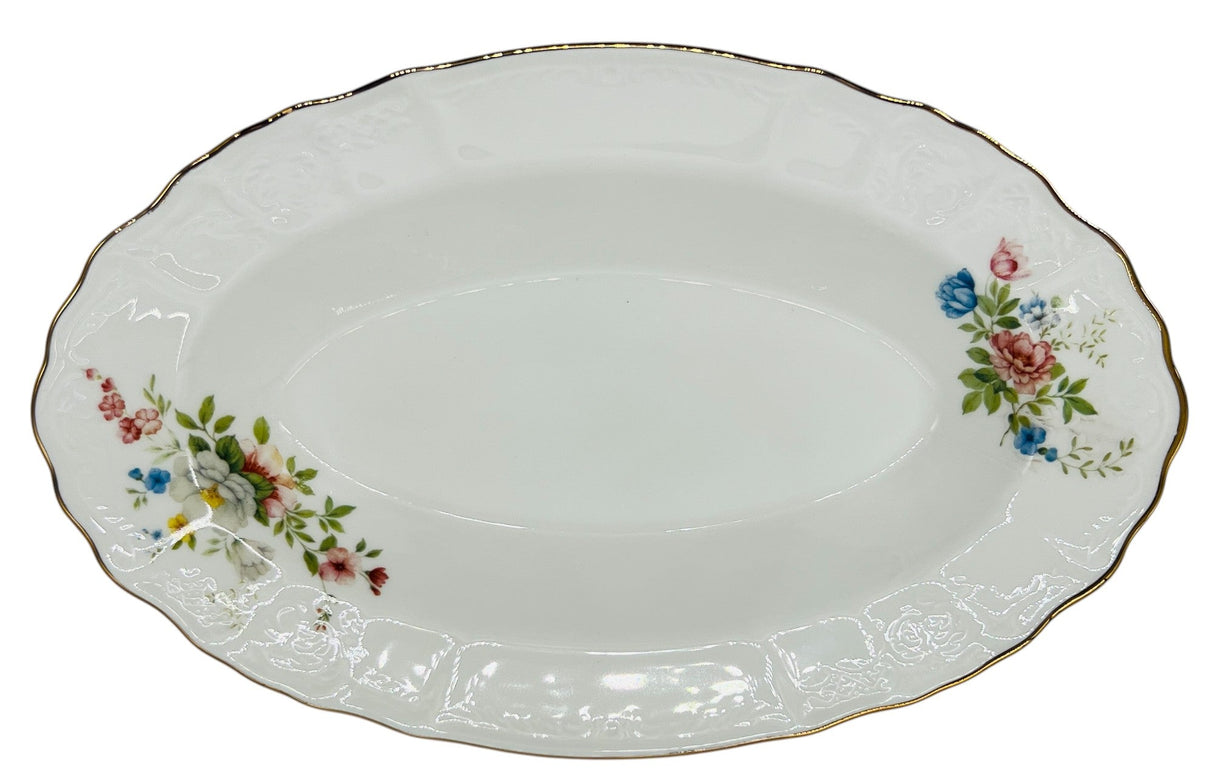 Luhpar Porcelain Deep Oval Plate 10"*6.5", Multicolor Floral Design with Gold Rim - Al Kabayel Discount CentreLuhpar Porcelain Deep Oval Plate 10"*6.5", Multicolor Floral Design with Gold RimPlatesLUHPARAl Kabayel Discount Centre