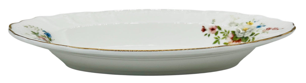 Luhpar Porcelain Deep Oval Plate 10"*6.5", Multicolor Floral Design with Gold Rim - Al Kabayel Discount CentreLuhpar Porcelain Deep Oval Plate 10"*6.5", Multicolor Floral Design with Gold RimPlatesLUHPARAl Kabayel Discount Centre