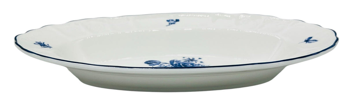 Luhpar Porcelain Deep Oval Plate 9.75"*6.2", Blue Floral Design with Blue Rim - Al Kabayel Discount CentreLuhpar Porcelain Deep Oval Plate 9.75"*6.2", Blue Floral Design with Blue RimPlatesLUHPARAl Kabayel Discount Centre