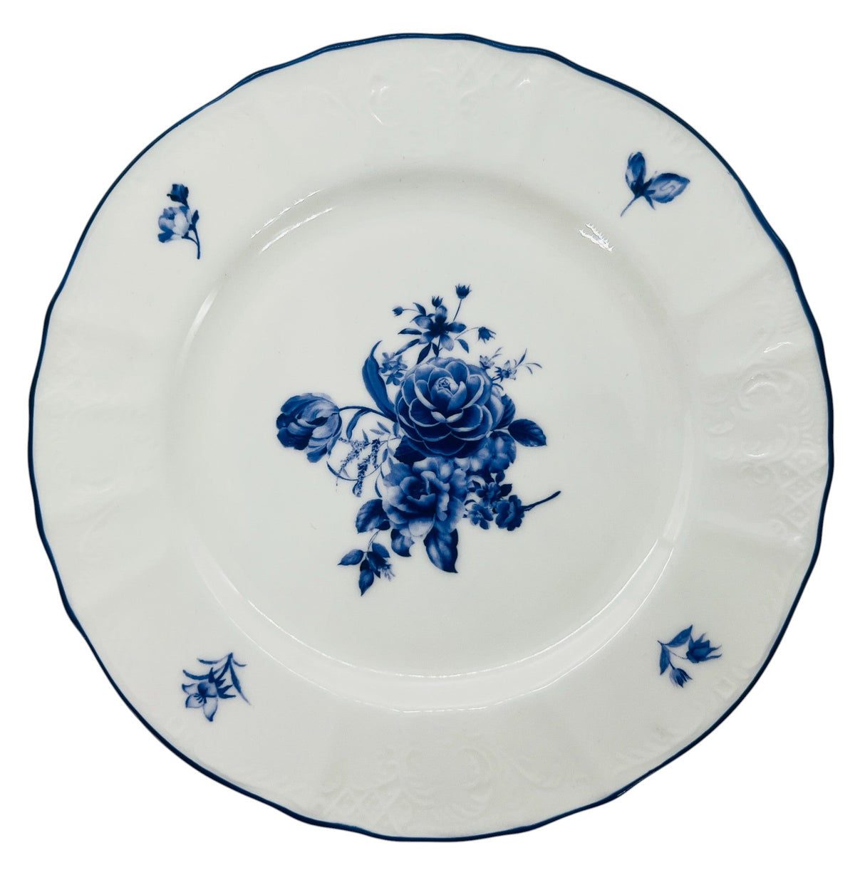 Luhpar Porcelain Dessert Plate 6.5", Blue Floral Design with Blue Rim - Al Kabayel Discount CentreLuhpar Porcelain Dessert Plate 6.5", Blue Floral Design with Blue RimPlatesLUHPARAl Kabayel Discount Centre