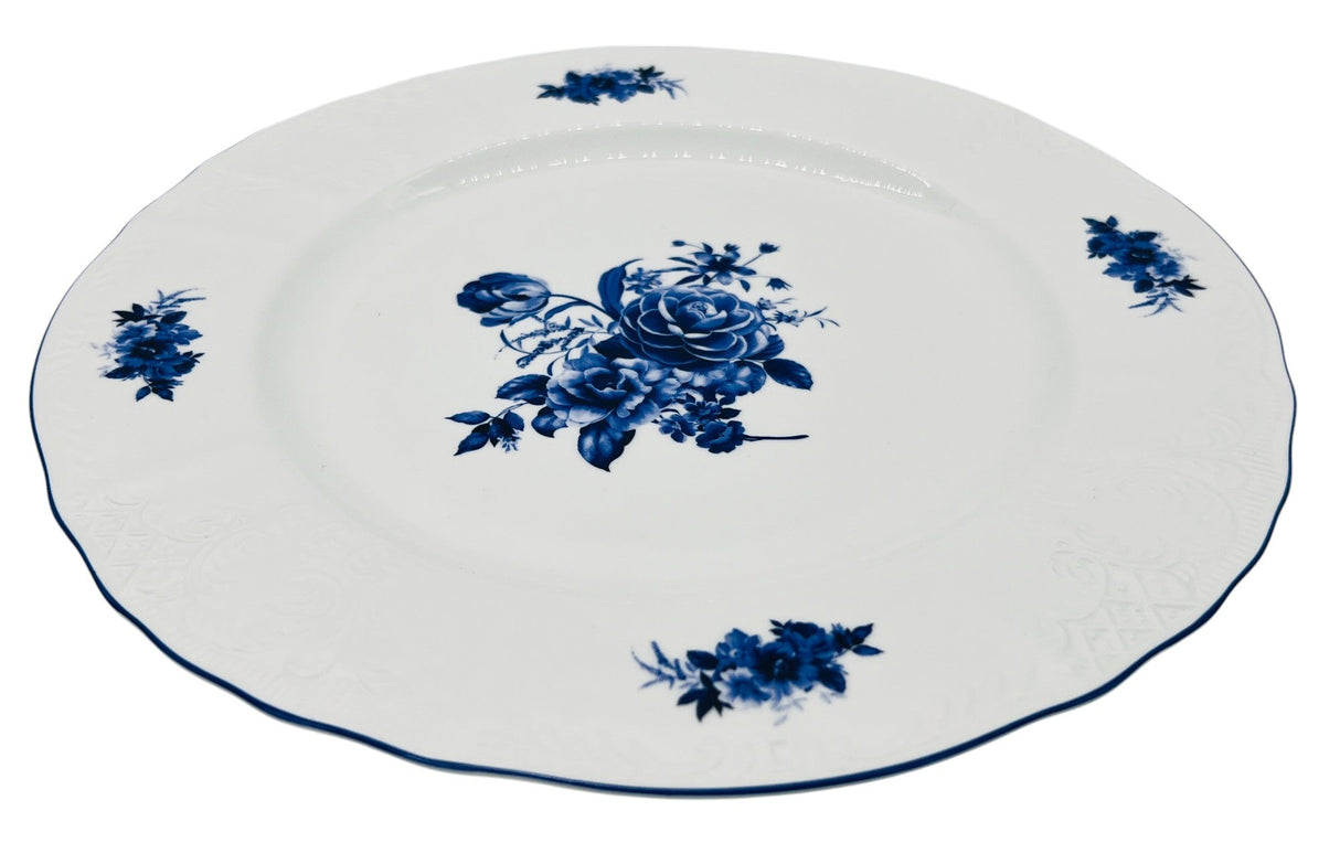Luhpar Porcelain Dinner Plate 10.5", Blue Floral Design with Blue Rim - Al Kabayel Discount CentreLuhpar Porcelain Dinner Plate 10.5", Blue Floral Design with Blue RimPlatesLUHPARAl Kabayel Discount Centre