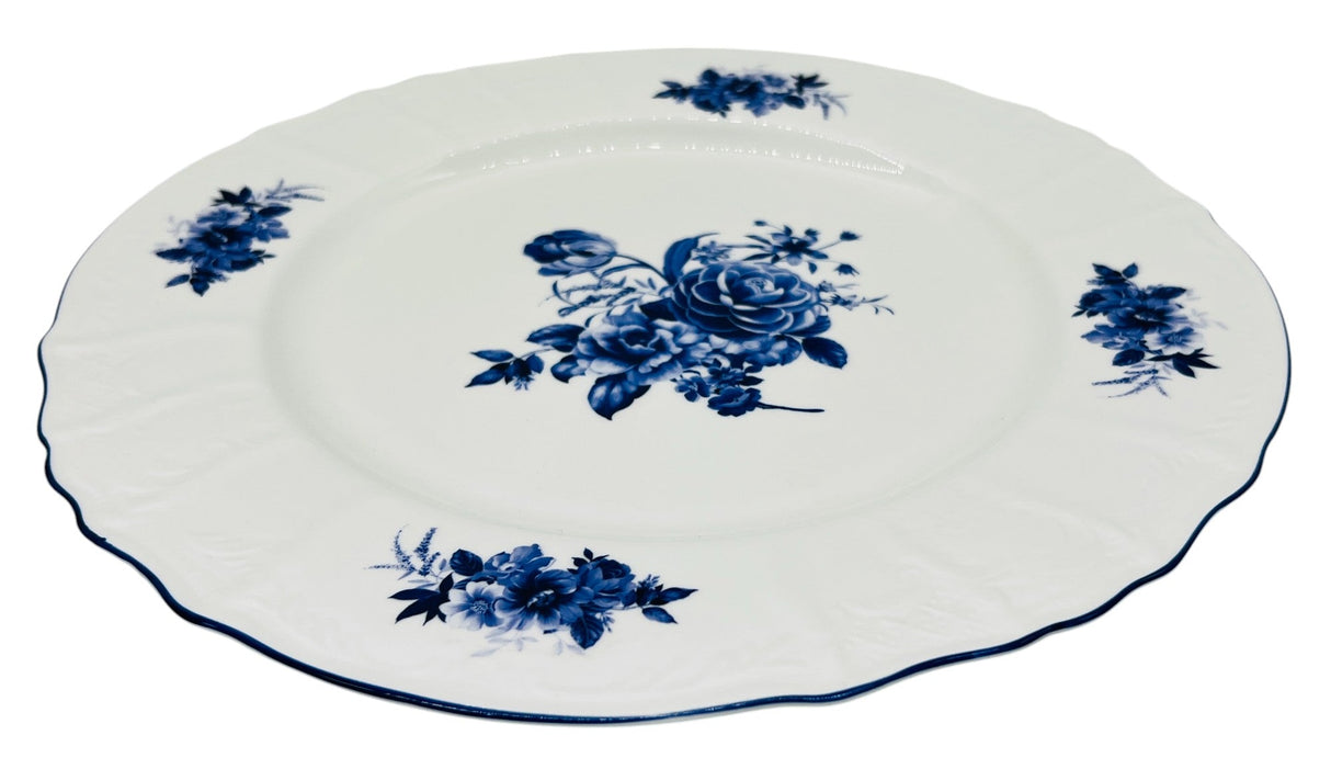 Luhpar Porcelain Dinner Plate 12", Blue Floral Design with Blue Rim - Al Kabayel Discount CentreLuhpar Porcelain Dinner Plate 12", Blue Floral Design with Blue RimPlatesLUHPARAl Kabayel Discount Centre