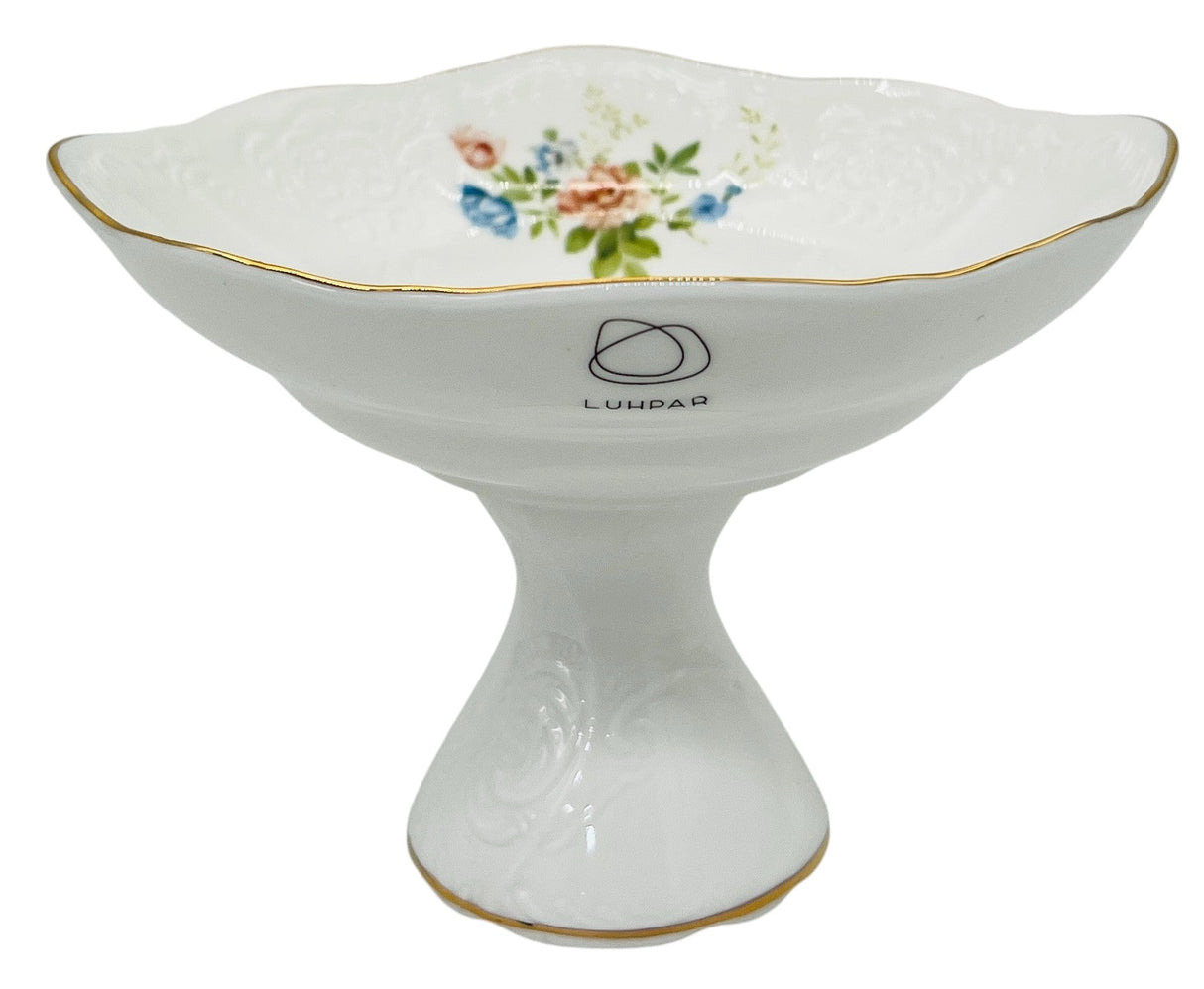 Luhpar Porcelain Footed Bowl 6.25", Multicolor Floral Design with Gold Rim - Al Kabayel Discount CentreLuhpar Porcelain Footed Bowl 6.25", Multicolor Floral Design with Gold RimBowlsLUHPARAl Kabayel Discount Centre