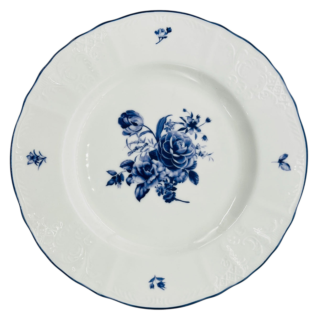 Luhpar Porcelain Plate 8.5", Blue Floral Design with Blue Rim - Al Kabayel Discount CentreLuhpar Porcelain Plate 8.5", Blue Floral Design with Blue RimPlatesLUHPARAl Kabayel Discount Centre