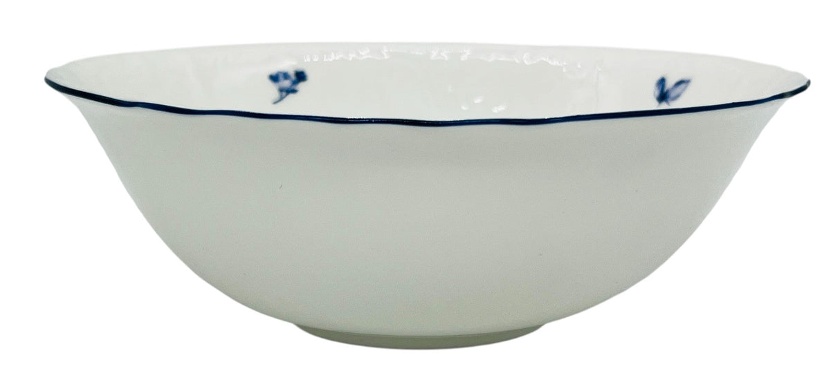 Luhpar Porcelain Salad Bowl 18cm, Blue Floral Design with Blue Rim - Al Kabayel Discount CentreLuhpar Porcelain Salad Bowl 18cm, Blue Floral Design with Blue RimBowlsLUHPARAl Kabayel Discount Centre