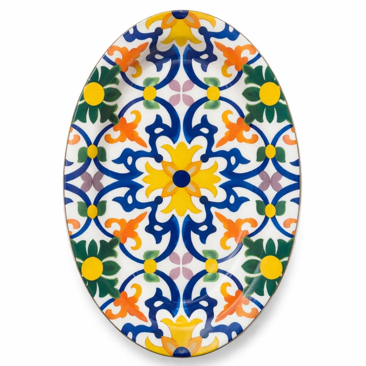 Luhpar Premium 14 - Inch Ceramic Oval Serving Plate – White with Elegant Floral Pattern - Al Kabayel Discount CentreLuhpar Premium 14 - Inch Ceramic Oval Serving Plate – White with Elegant Floral PatternPlatesLUHPARAl Kabayel Discount Centre
