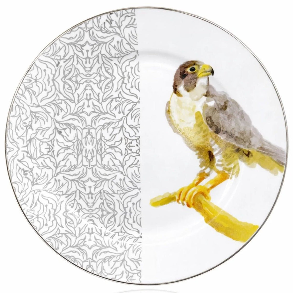 Luhpar Premium 7.5 - Inch Ceramic Side Plate – White with Grey Falcon Design - Al Kabayel Discount CentreLuhpar Premium 7.5 - Inch Ceramic Side Plate – White with Grey Falcon DesignPlatesLUHPARAl Kabayel Discount Centre