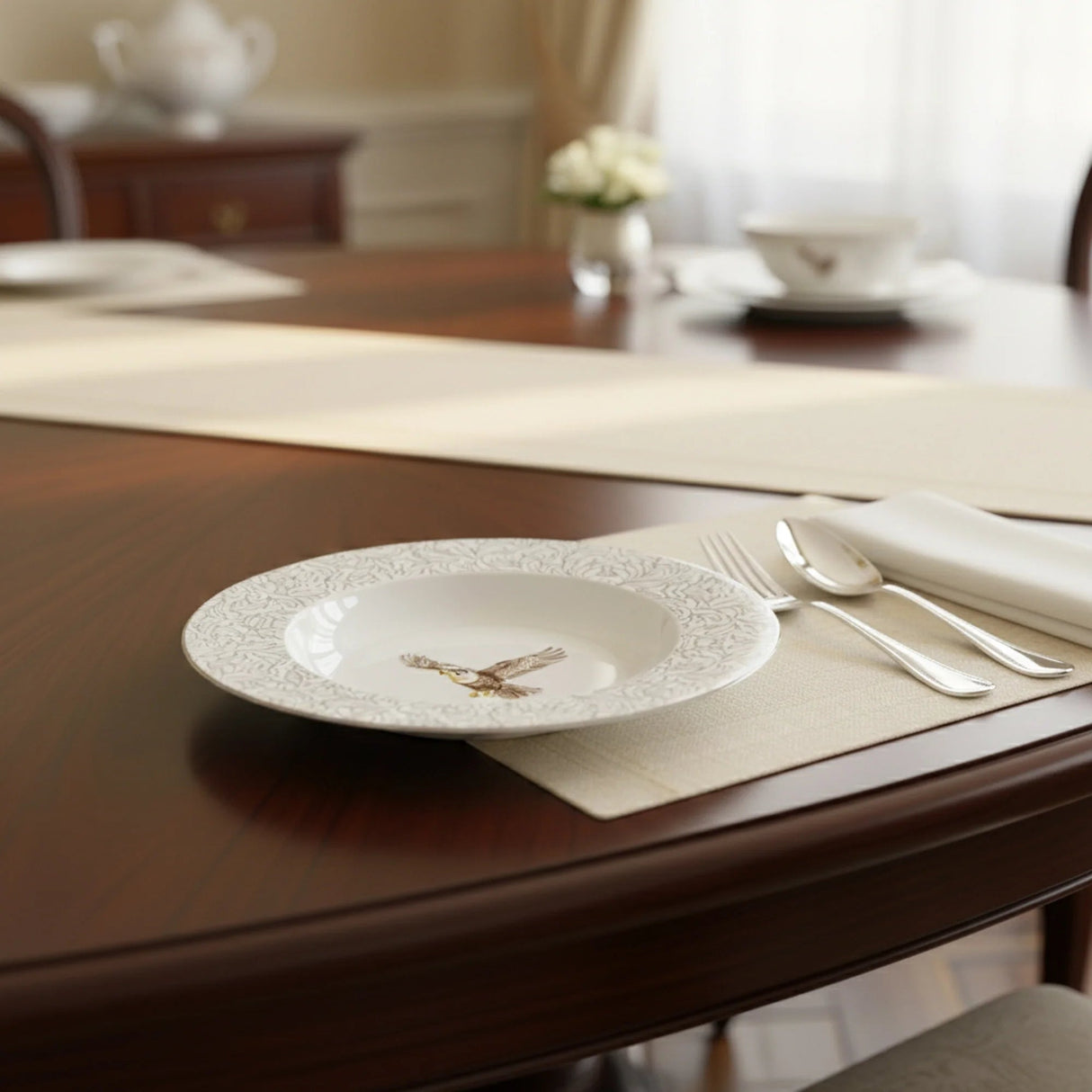 Luhpar Premium 8.5 - Inch Ceramic Deep Plate – White with Grey Falcon Design - Al Kabayel Discount CentreLuhpar Premium 8.5 - Inch Ceramic Deep Plate – White with Grey Falcon DesignPlatesLUHPARAl Kabayel Discount Centre