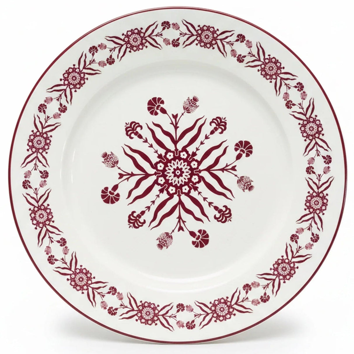 Luhpar Premium White Ceramic Dinner Plate with Bold Red Floral Design – 10.5 Inch Tableware Plate - Al Kabayel Discount CentreLuhpar Premium White Ceramic Dinner Plate with Bold Red Floral Design – 10.5 Inch Tableware PlatePlatesLUHPARAl Kabayel Discount Centre