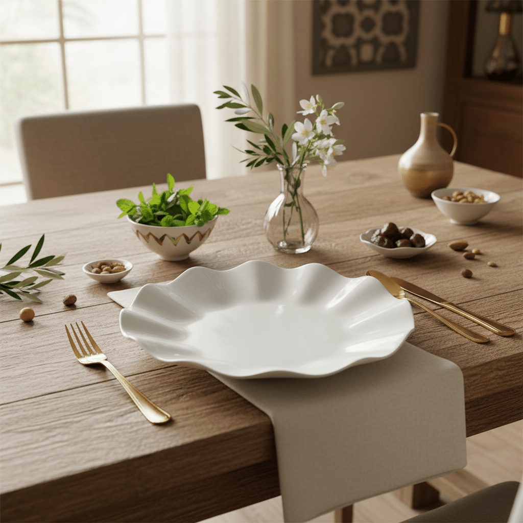 Luhpar Premium White Round Porcelain Charger Plate, 15 Inch – Extra Large Serving Plate for Buffet, Catering & Fine Dining - Al Kabayel Discount CentreLuhpar Premium White Round Porcelain Charger Plate, 15 Inch – Extra Large Serving Plate for Buffet, Catering & Fine DiningPlatesLUHPARAl Kabayel Discount Centre