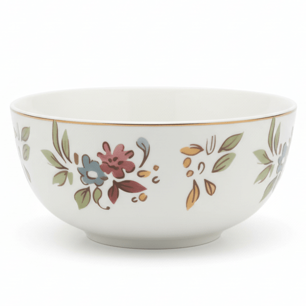 Luhpar White Ceramic Bowl 5.5 Inch with Floral Printed Design - Al Kabayel Discount CentreLuhpar White Ceramic Bowl 5.5 Inch with Floral Printed DesignBowlsLUHPARAl Kabayel Discount Centre