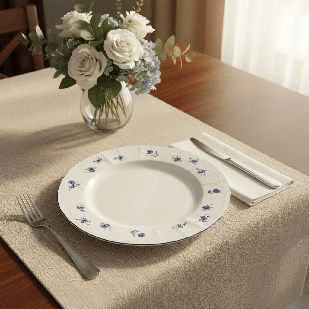 Luhpar White Round Ceramic Dinner Plate with Blue Floral Design for Everyday Dining 10.5 inch - Al Kabayel Discount CentreLuhpar White Round Ceramic Dinner Plate with Blue Floral Design for Everyday Dining 10.5 inchPlatesLUHPARAl Kabayel Discount Centre