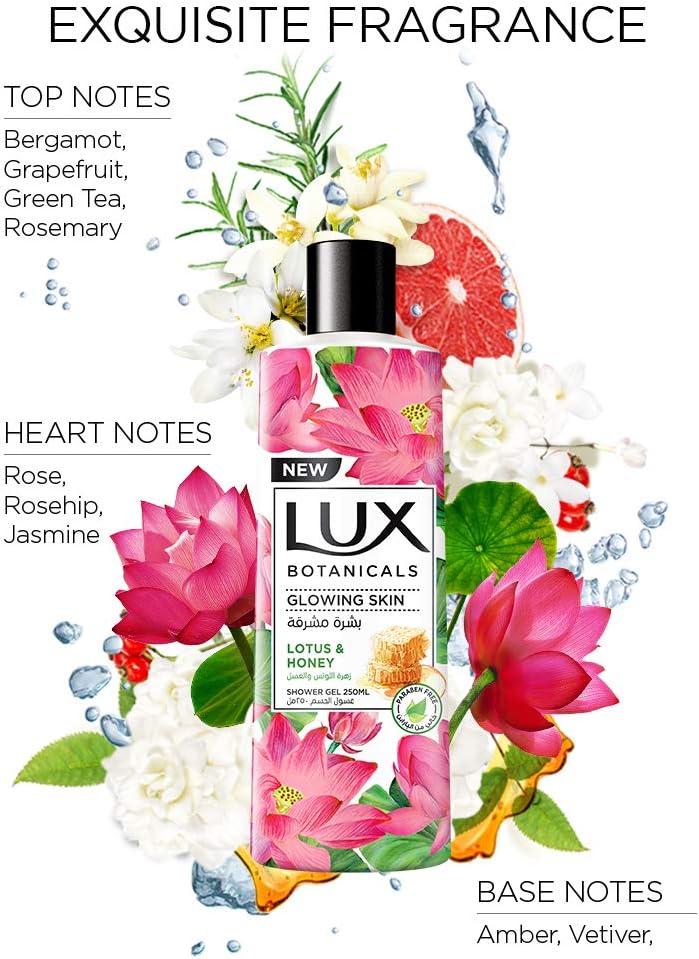 LUX Botanicals Perfumed Body Wash, Moisturising for All Skin Types with Lotus and Honey, Hygiene Properties to Effectively Wash away Germs, 500ml - Al Kabayel Discount CentreLUX Botanicals Perfumed Body Wash, Moisturising for All Skin Types with Lotus and Honey, Hygiene Properties to Effectively Wash away Germs, 500mlBodywashLUXAl Kabayel Discount Centre