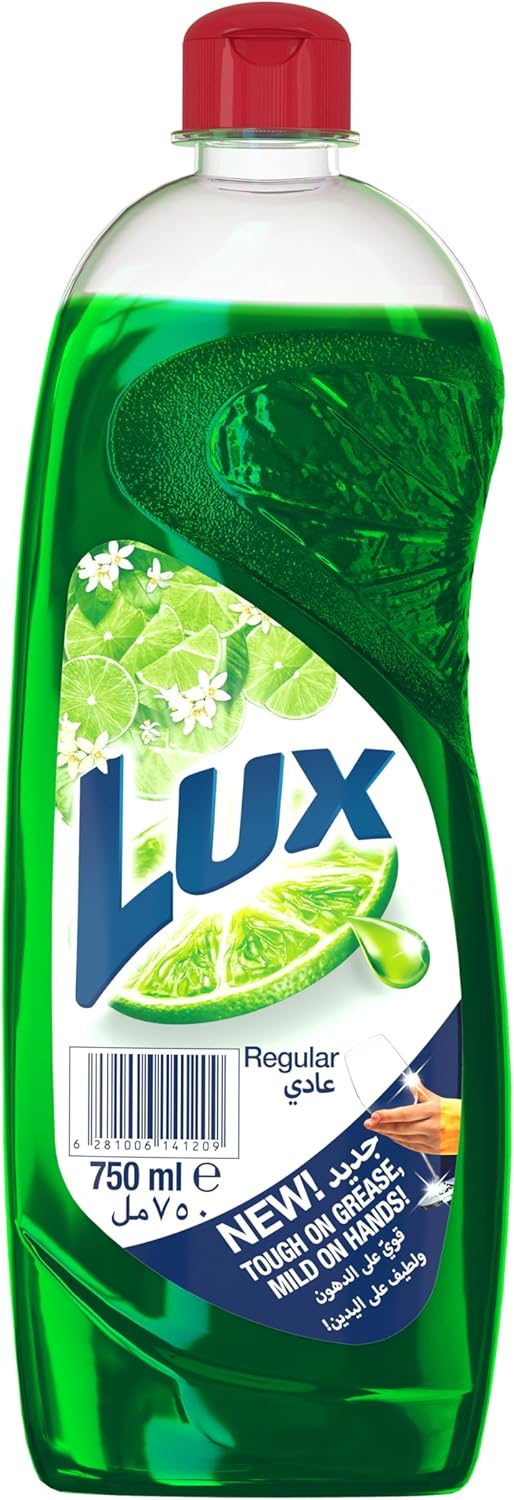 Lux Dish Soap, Tough on Grease, Gentle on Hands, Regular, 750ml - Al Kabayel Discount CentreLux Dish Soap, Tough on Grease, Gentle on Hands, Regular, 750mlHousehold CleaningLUXAl Kabayel Discount Centre